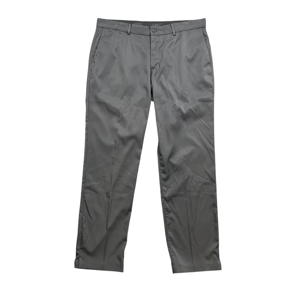 Nike Golf Pants Mens 36 Grey Dri Fit Flat Front Quick Dry Performance Trouser